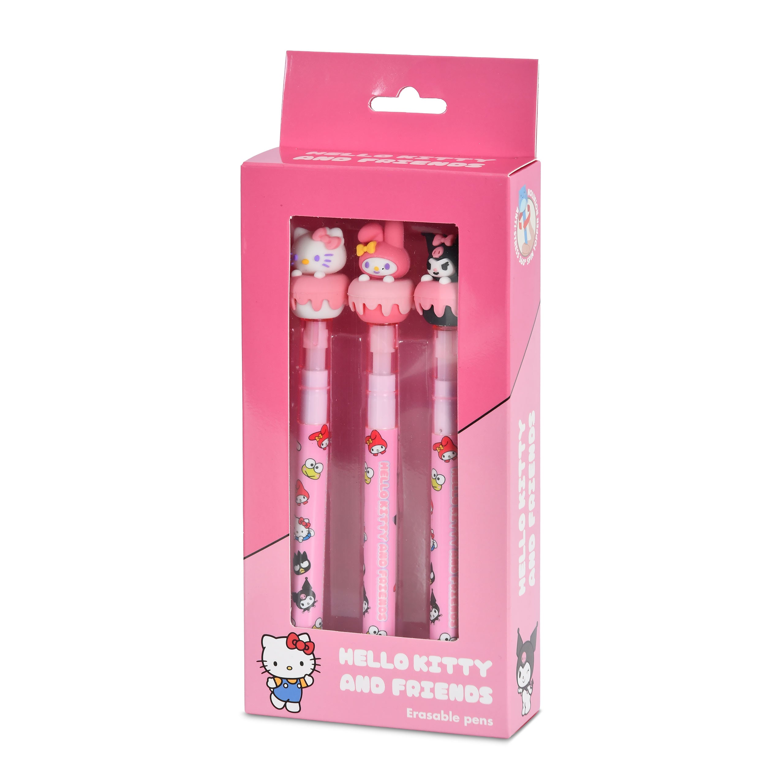 Image produit Sanrio - Hello Kitty and Friends Stylos-bille effaçables, lot de 3