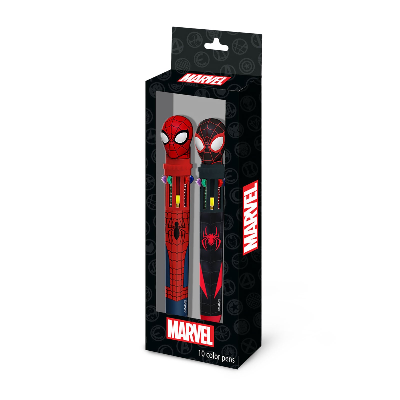 Image produit Marvel - Stylos 10 couleurs Spider-Man, lot de 2