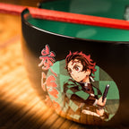 Image produit Demon Slayer - bol à ramen Tanjiro avec baguettes