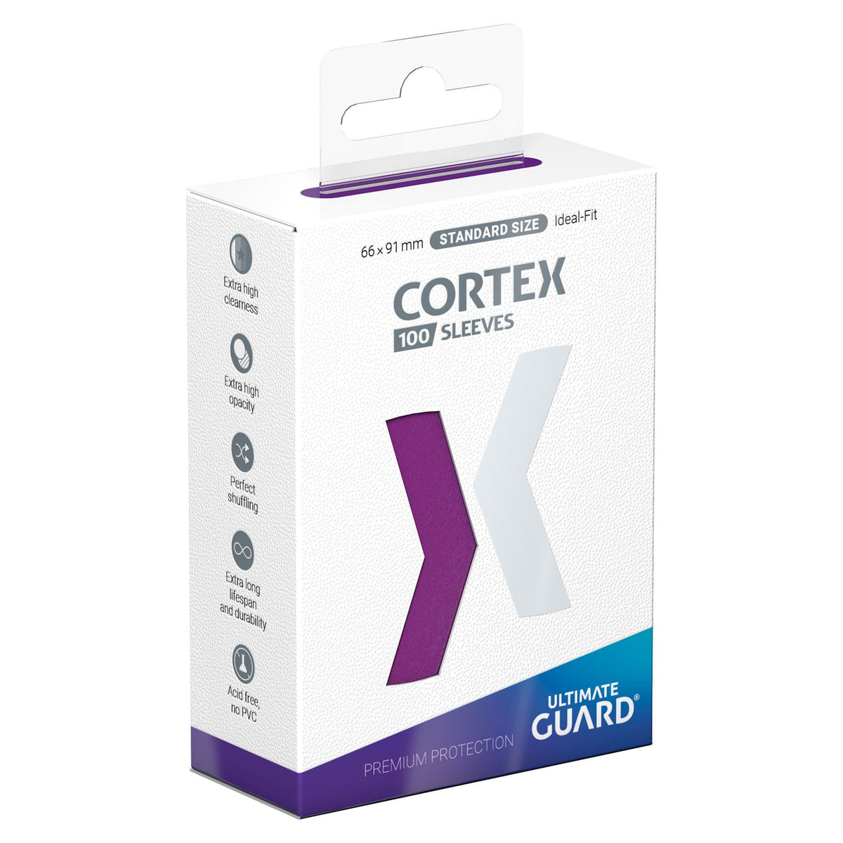 Image produit Protège-cartes Cortex violets lot de 100 Ultimate Guard pour TCG format standard