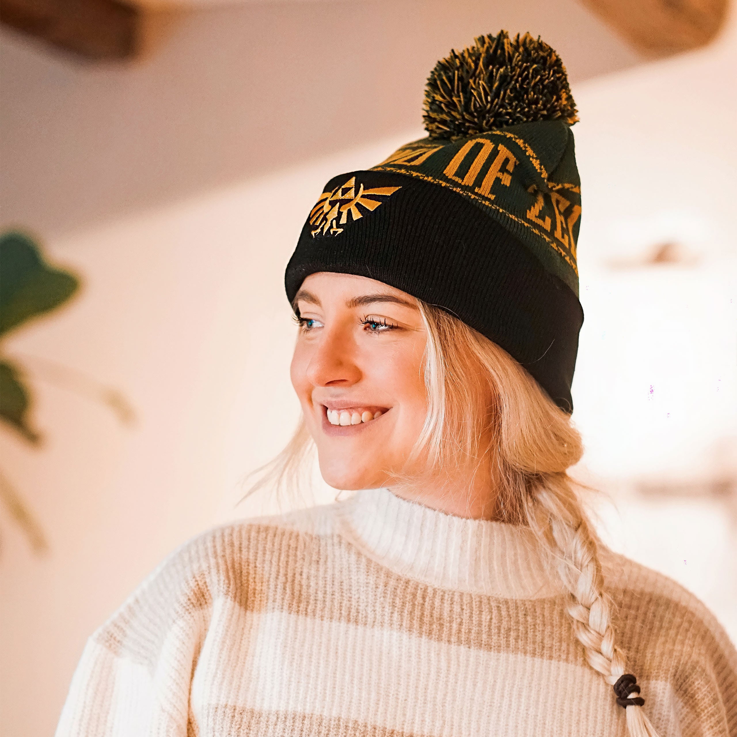 Image produit Zelda - Bonnet à pompon avec logo