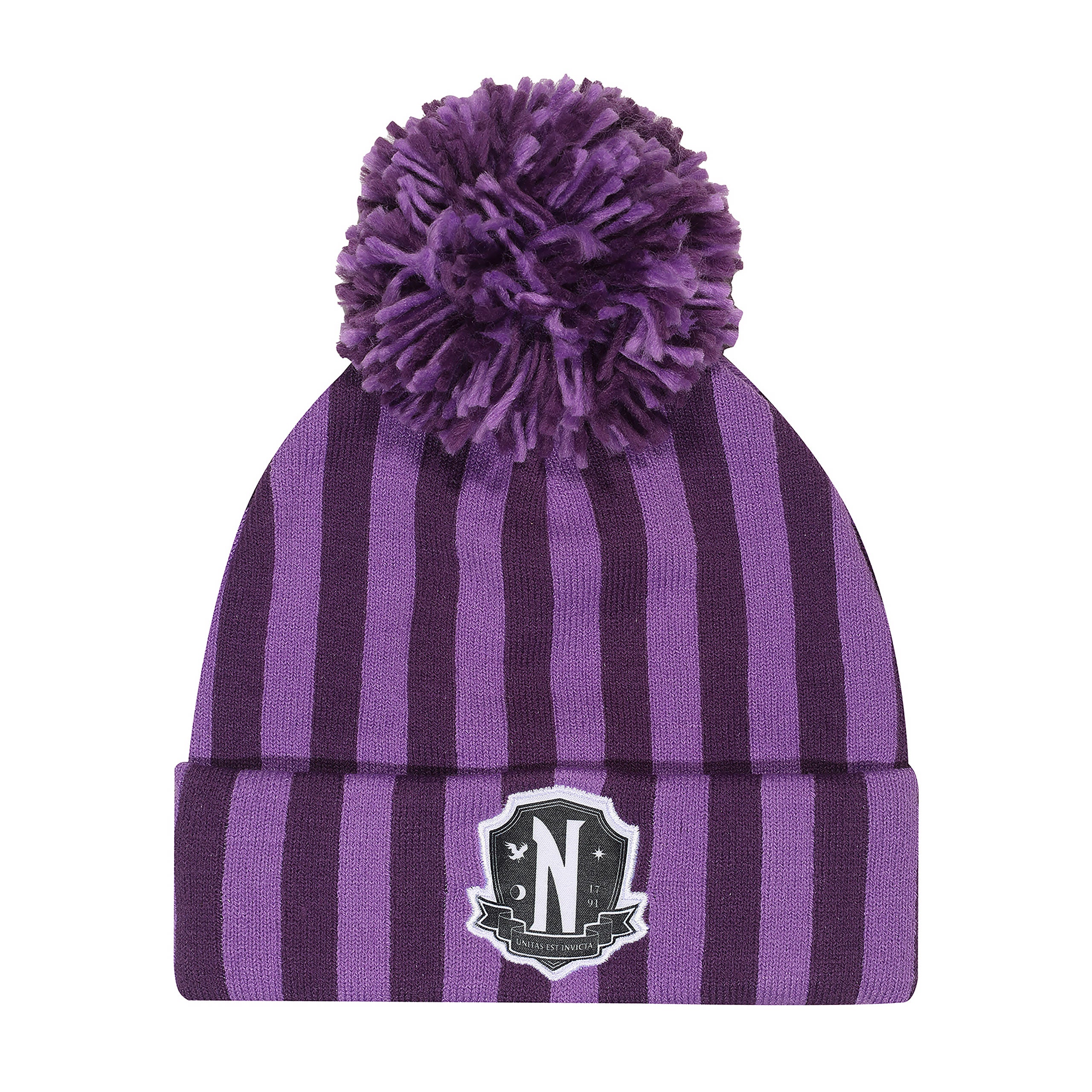 Image produit Wednesday - Bonnet à pompon logo Nevermore