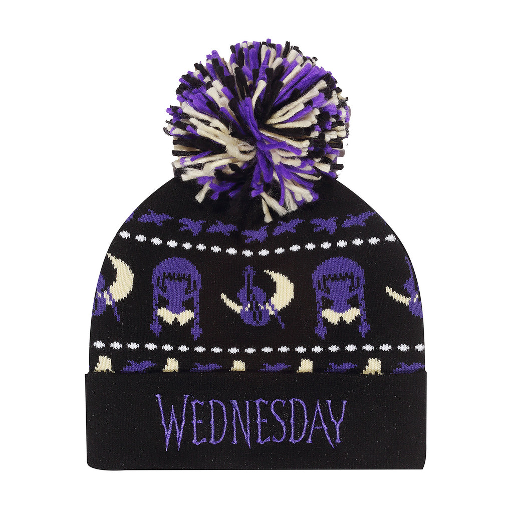 Image produit Wednesday - Bonnet Midnight à pompon