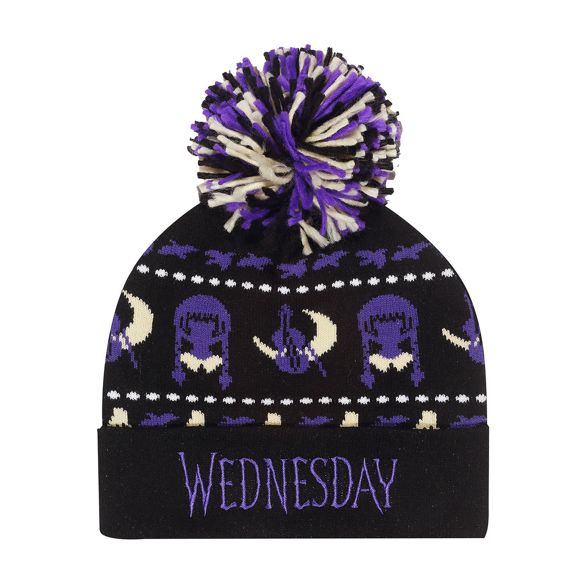 Image produit Wednesday - Bonnet Midnight à pompon