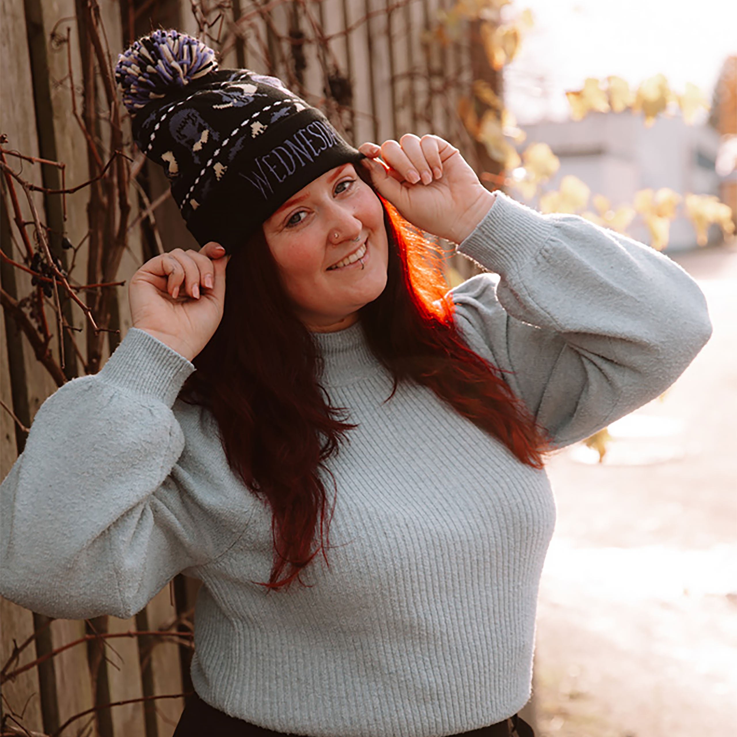 Image produit Wednesday - Bonnet Midnight à pompon