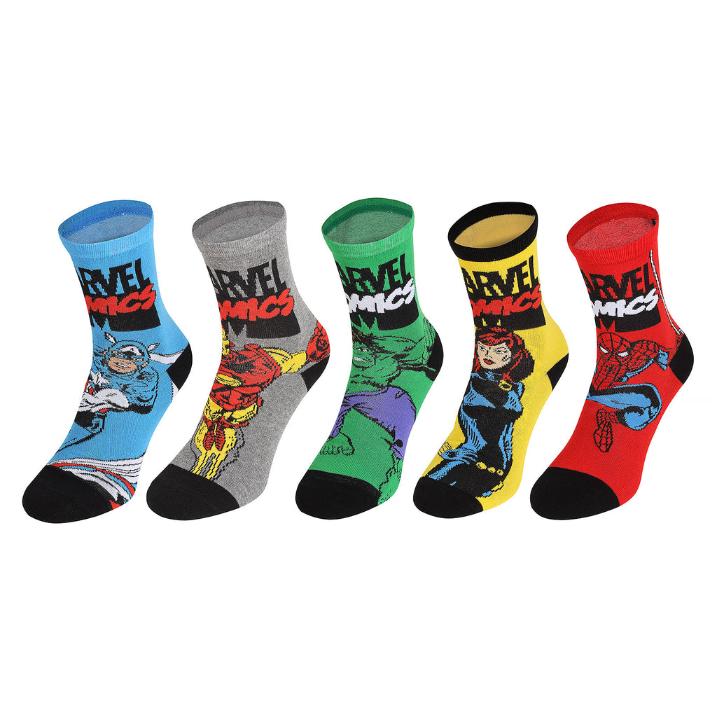 Image produit Lot de 5 chaussettes Marvel Comics en boîte cadeau