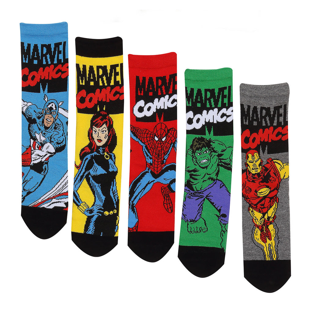 Image produit Lot de 5 chaussettes Marvel Comics en boîte cadeau