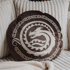 Image produit Dragons - Coussin logo marron