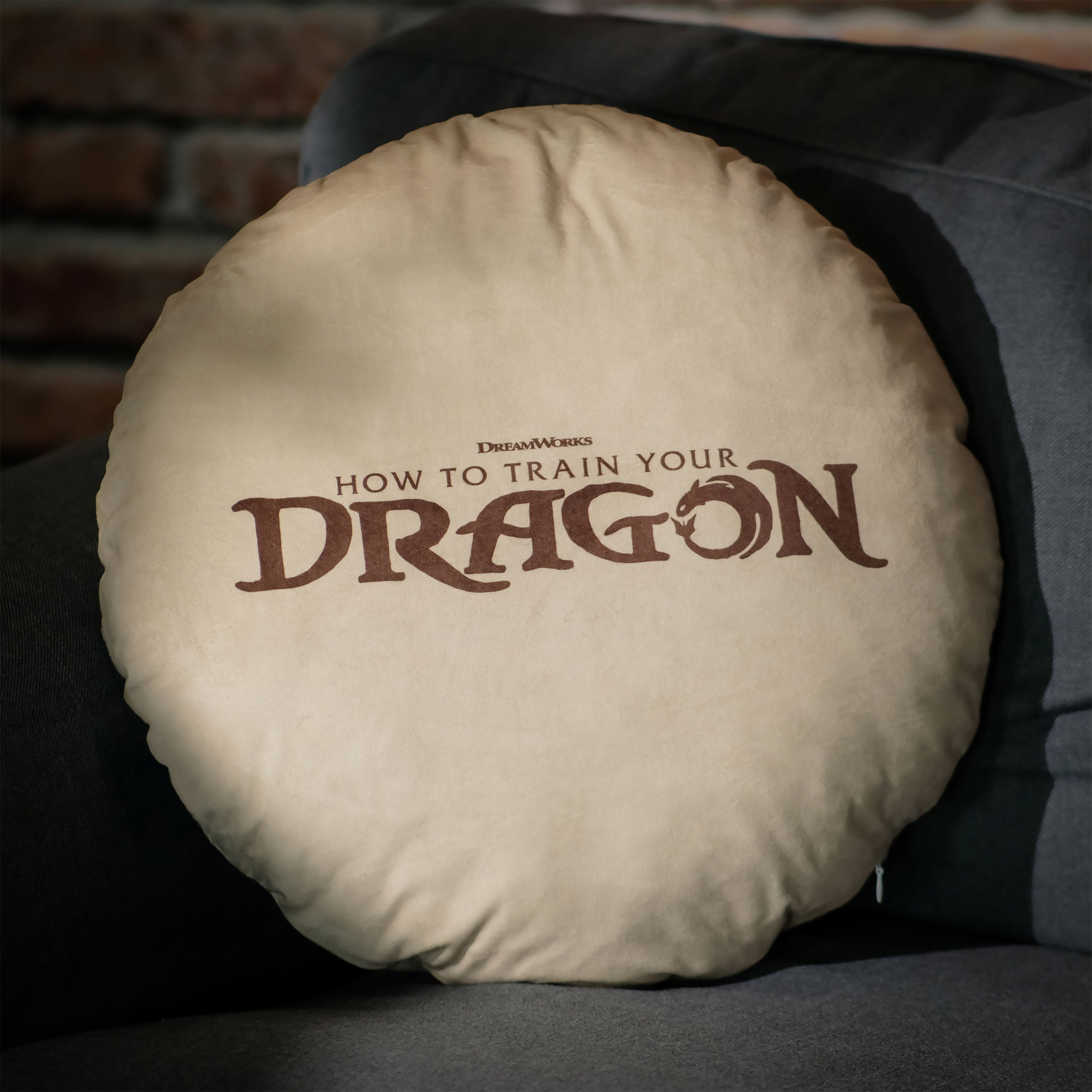 Image produit Dragons - Coussin symbole de l’Arbre-Monde Yggdrasil marron