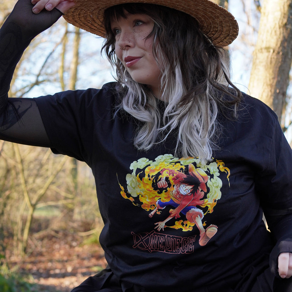 Image produit One Piece - T-Shirt Attaque de Luffy Noir