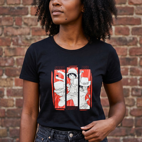 Image produit One Piece - T-Shirt Équipage noir