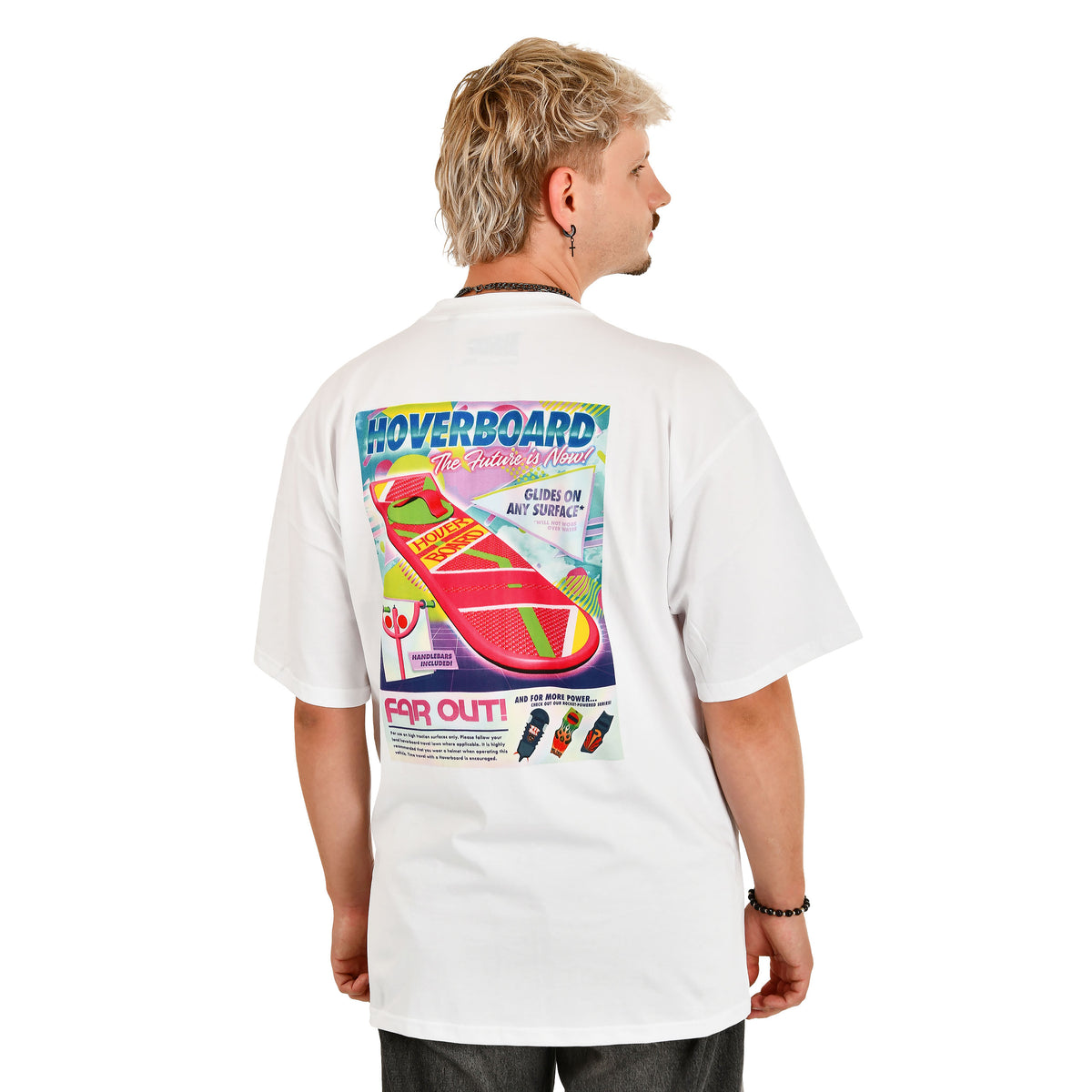 Image produit Retour vers le Futur - T-Shirt Oversize Hoverboard Blanc