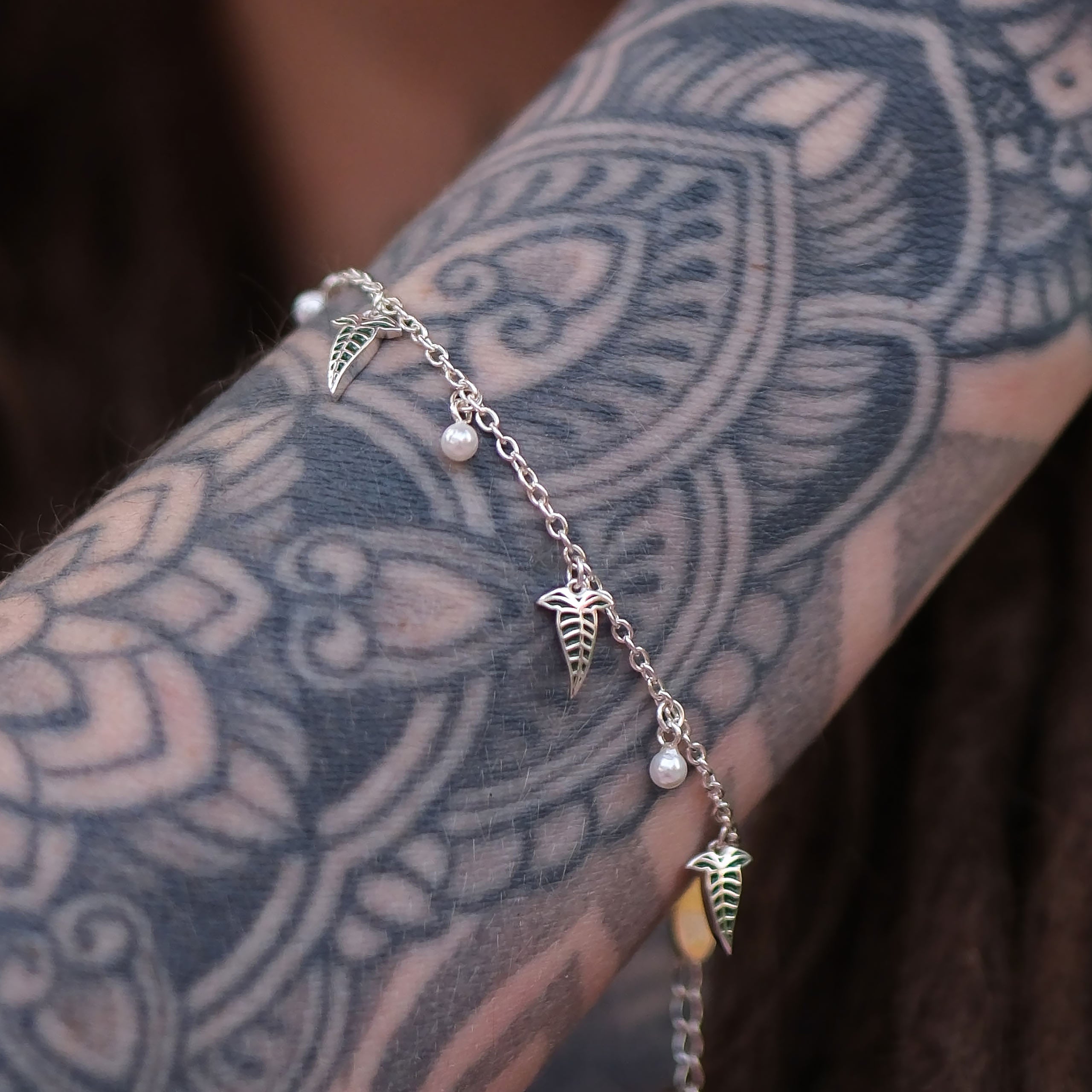 Image produit Bracelet Feuille Elfique en Argent 925 - Le Seigneur des Anneaux