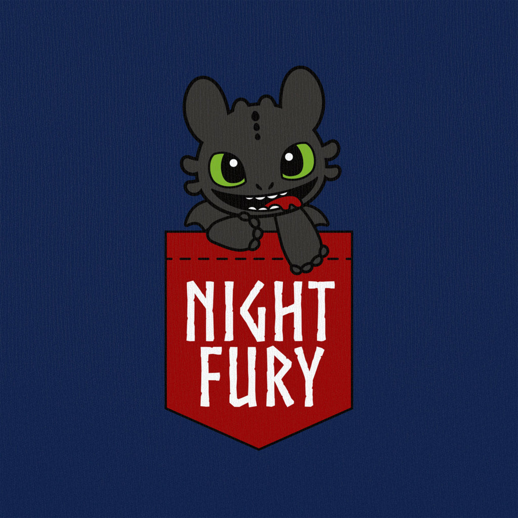 Image produit Dragons - T-Shirt de poche Night Fury bleu