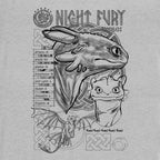 Image produit Dragons - T-shirt croquis Fureur Nocturne gris