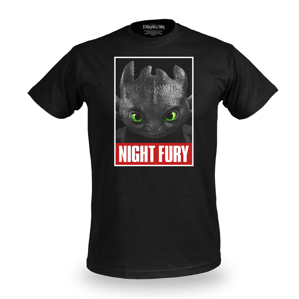 Image produit Dragons - T-shirt Poster Night Fury Noir