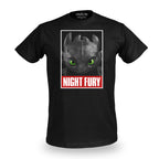 Image produit Dragons - T-shirt Poster Night Fury Noir