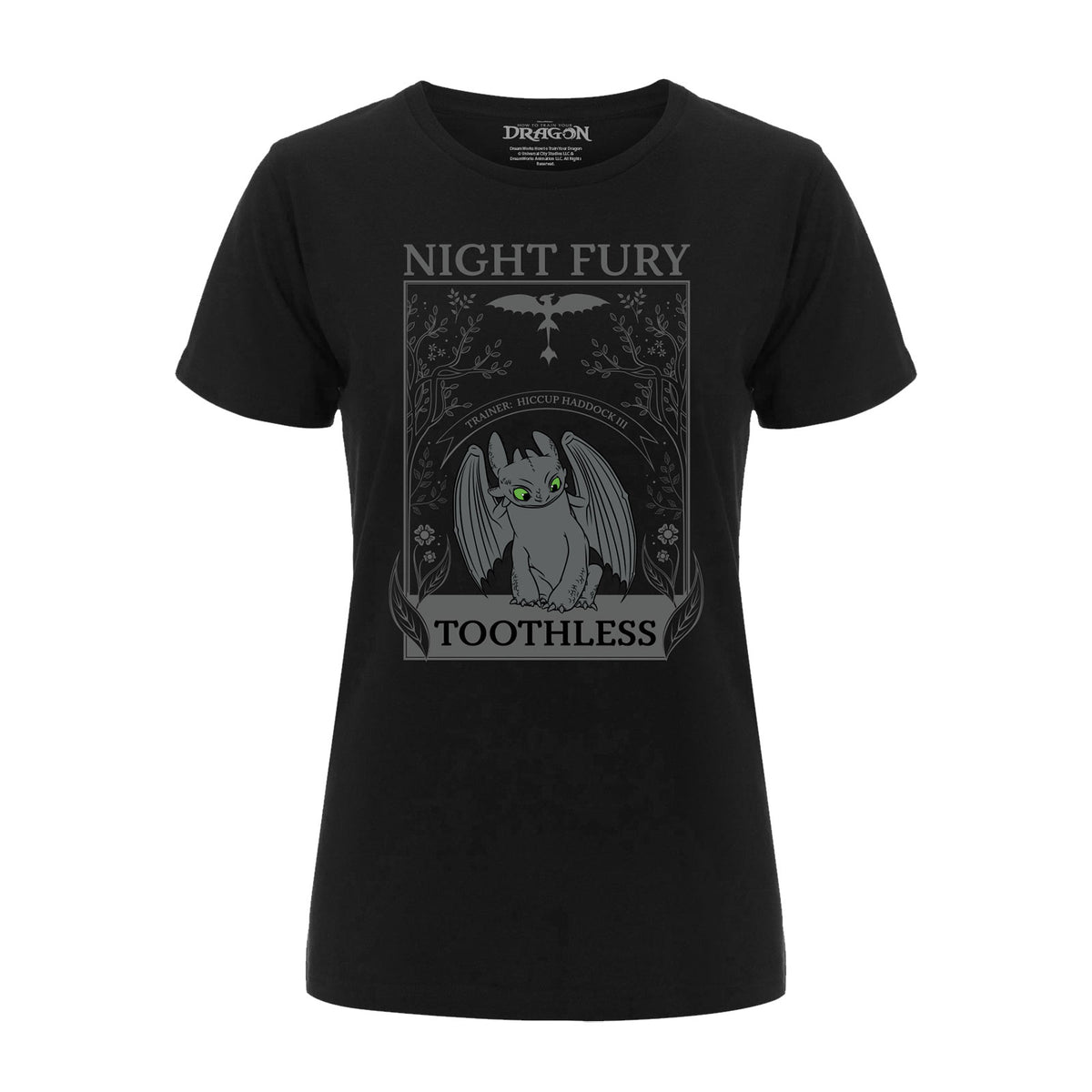 Image produit Dragons - T-shirt Femme Night Fury Noir