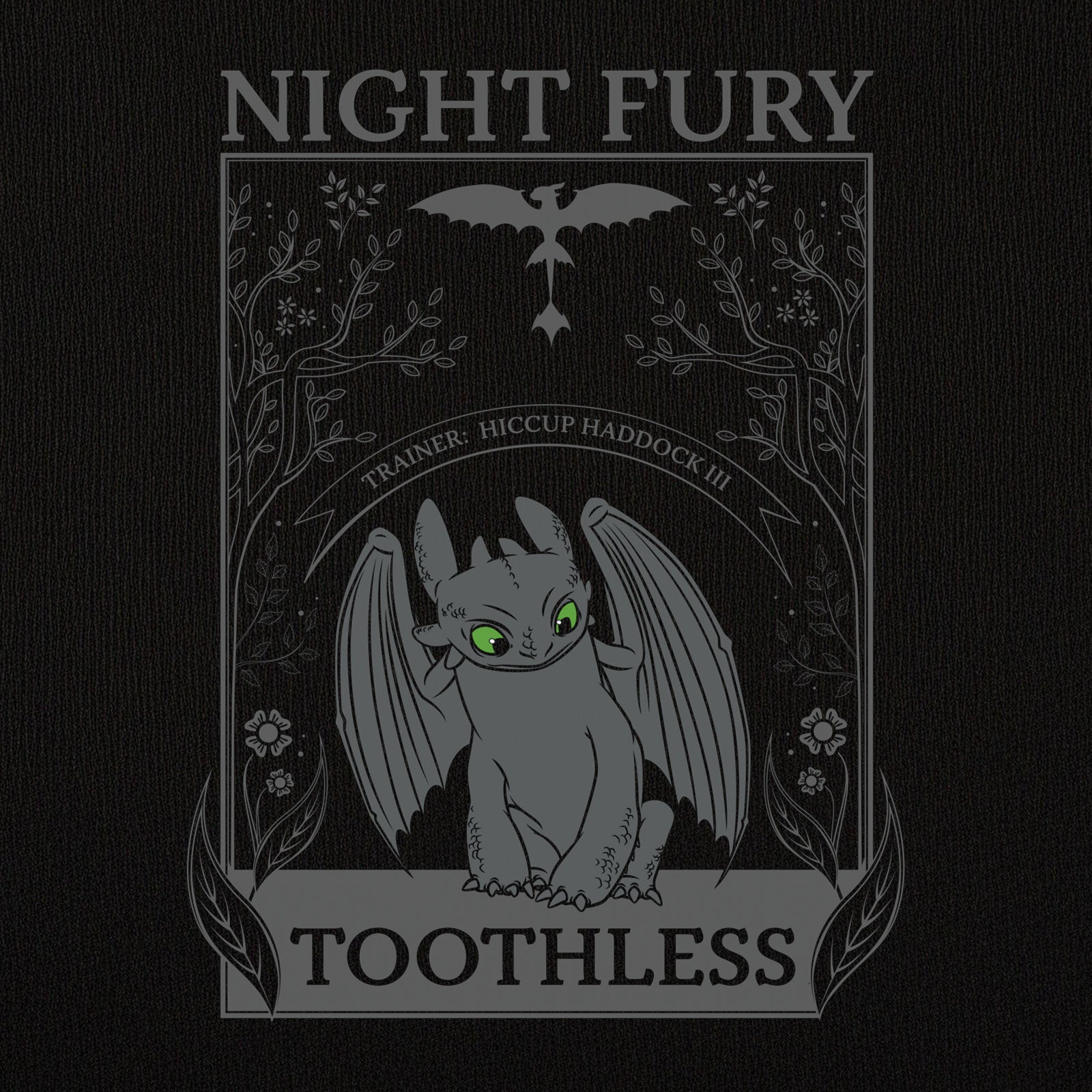 Image produit Dragons - T-shirt Femme Night Fury Noir