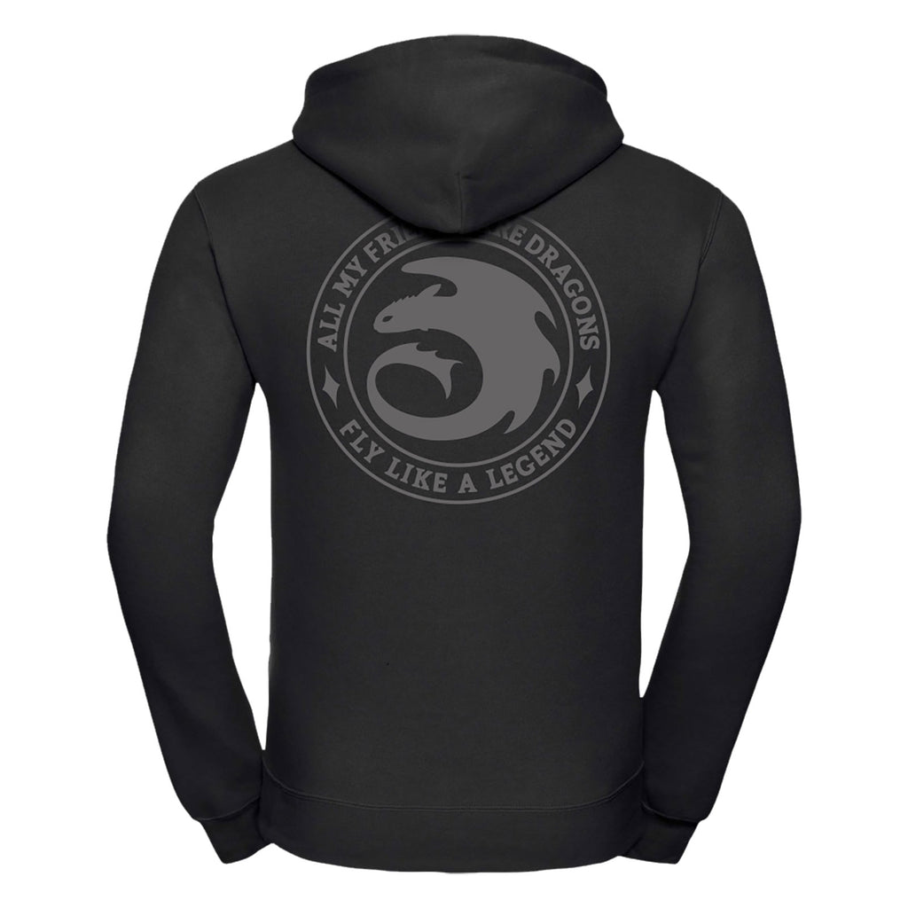 Image produit Dragons - Sweat à capuche Night Fury Legend noir