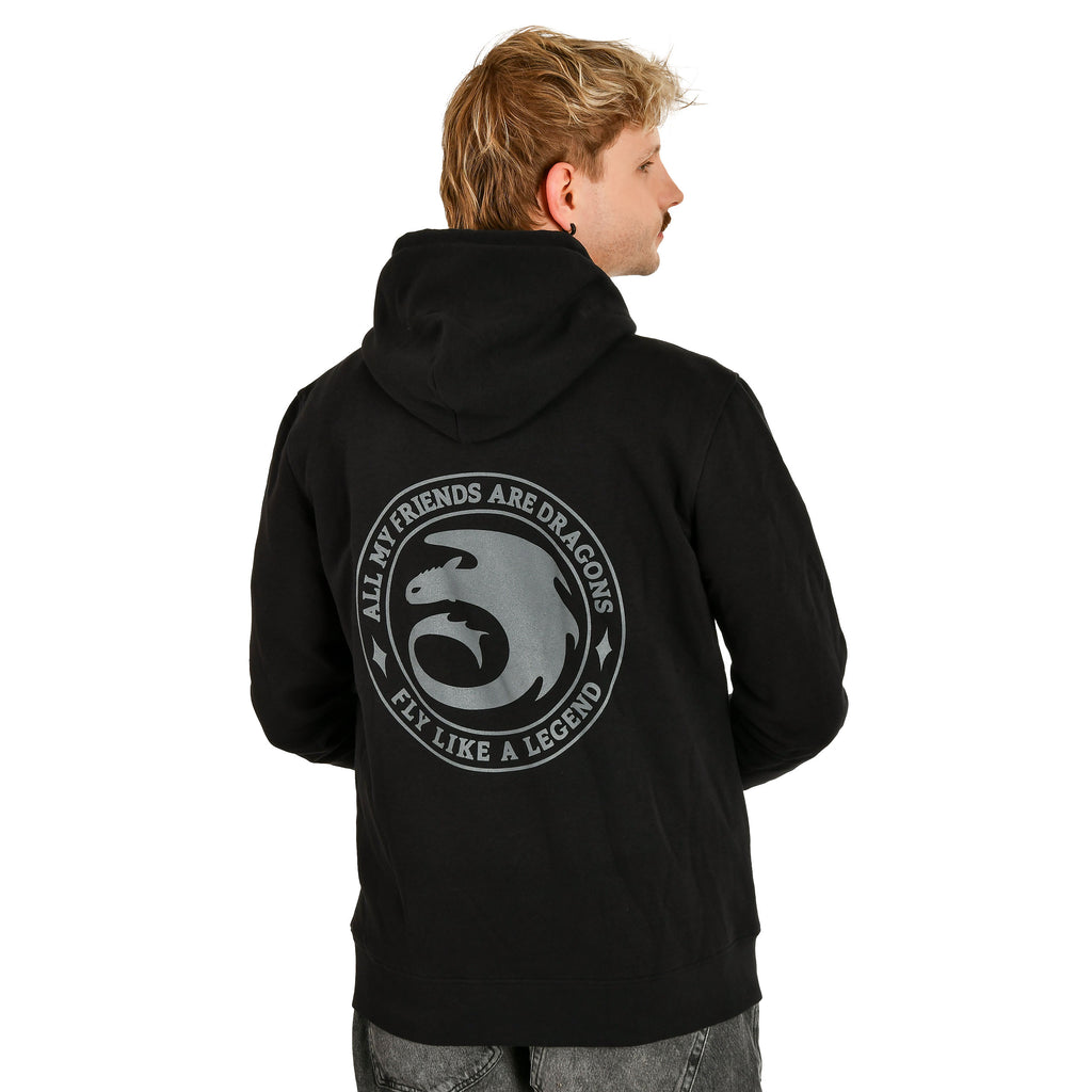 Image produit Dragons - Sweat à capuche Night Fury Legend noir