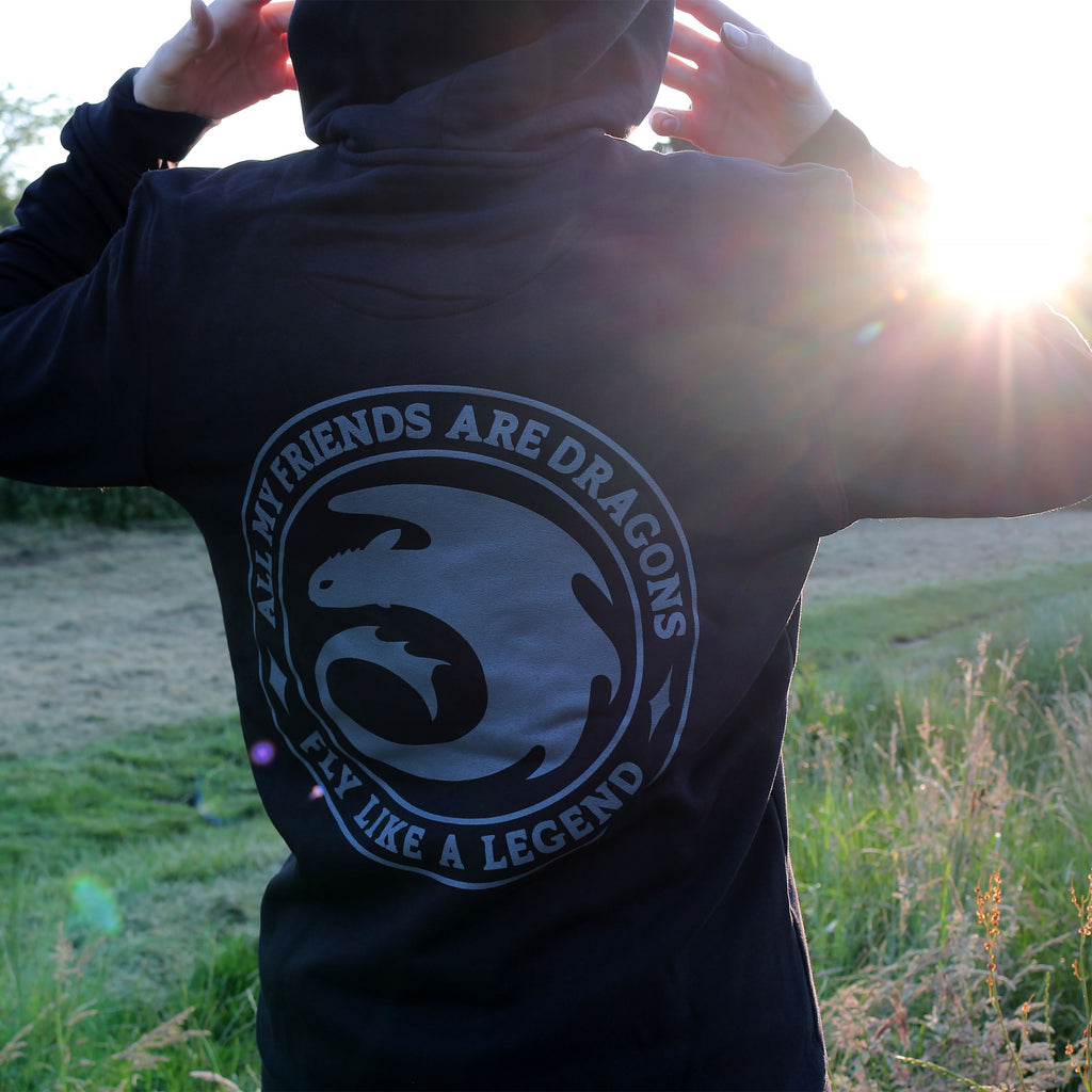 Image produit Dragons - Sweat à capuche Night Fury Legend noir