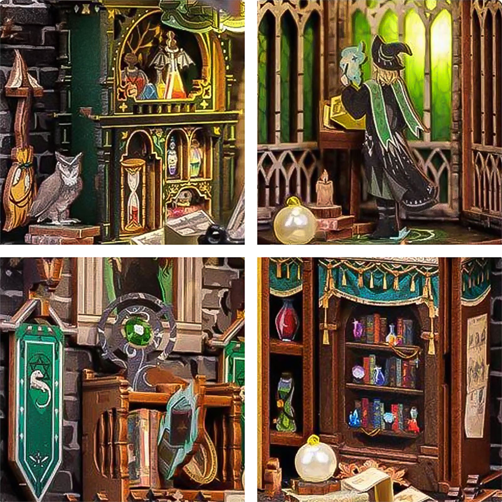 Image produit Darkness Common Room Book Nook - maquette en bois pour fans de Harry Potter