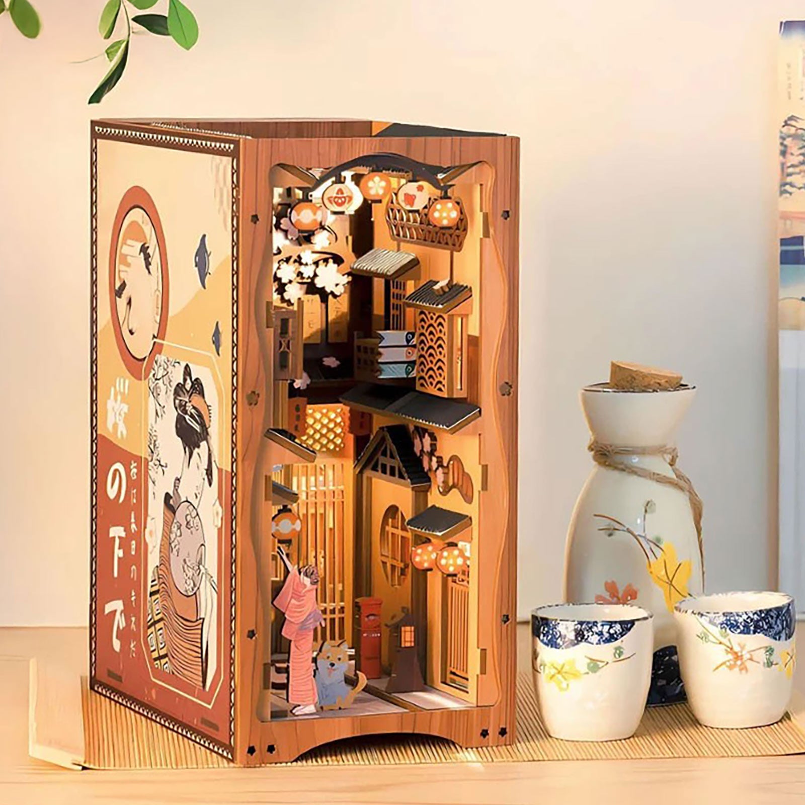 Image produit Sakura - Sous le cerisier Sakura Book Nook Modèle Kit Bois