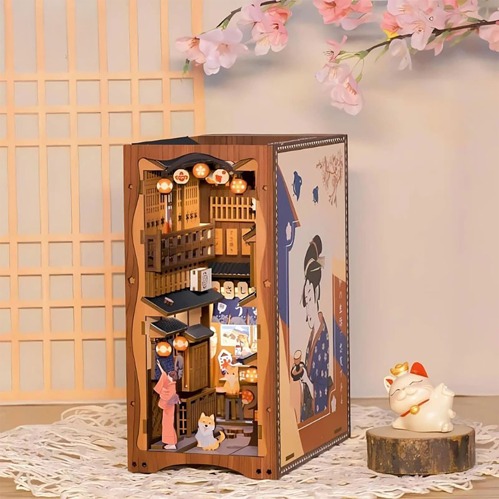 Image produit Sakura - Sous le cerisier Sakura Book Nook Modèle Kit Bois