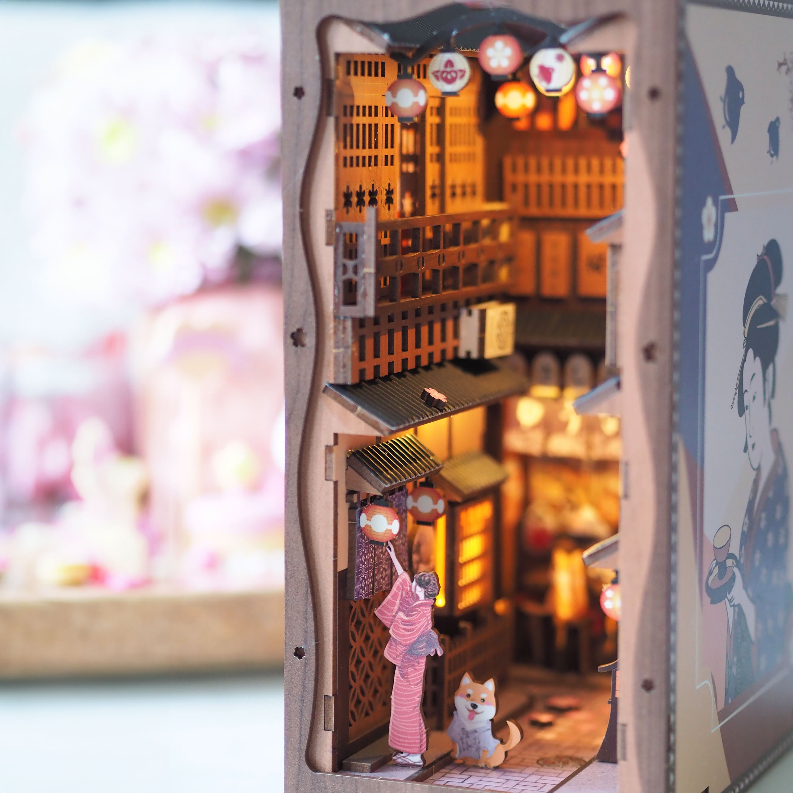 Image produit Sakura - Sous le cerisier Sakura Book Nook Modèle Kit Bois