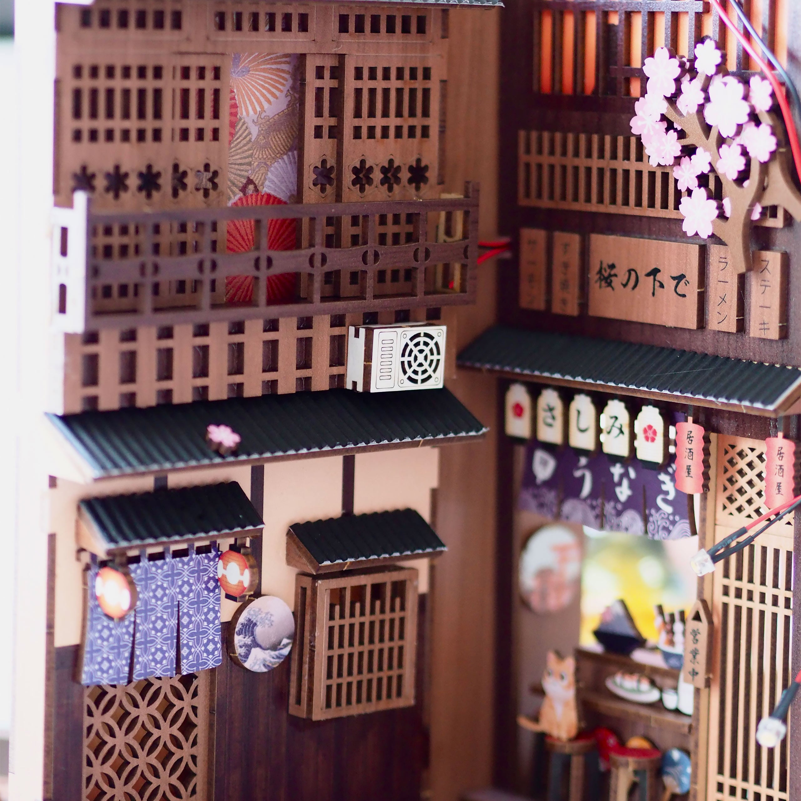 Image produit Sakura - Sous le cerisier Sakura Book Nook Modèle Kit Bois