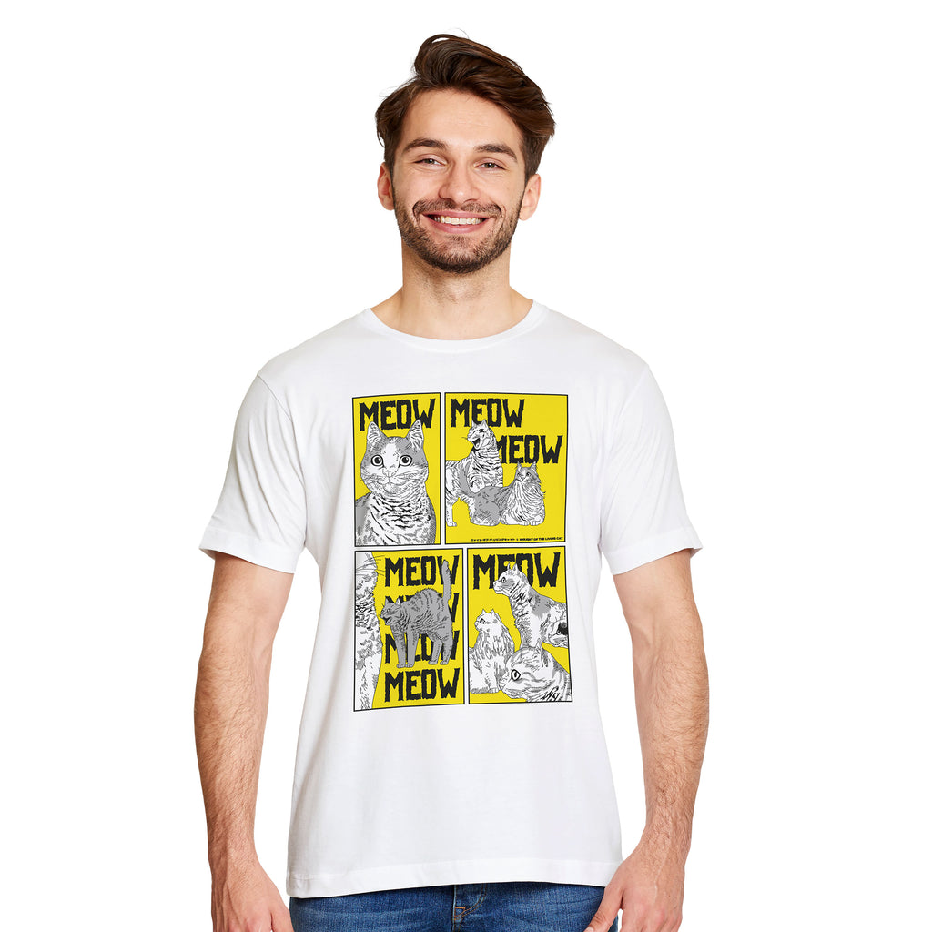 Image produit T-shirt Meow pour les fans de Night of the Living Cat blanc
