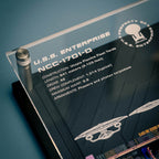 Image produit Plaque murale Enterprise NCC-1701-D avec réplique de modèle - Star Trek