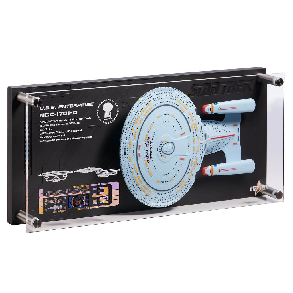 Image produit Plaque murale Enterprise NCC-1701-D avec réplique de modèle - Star Trek