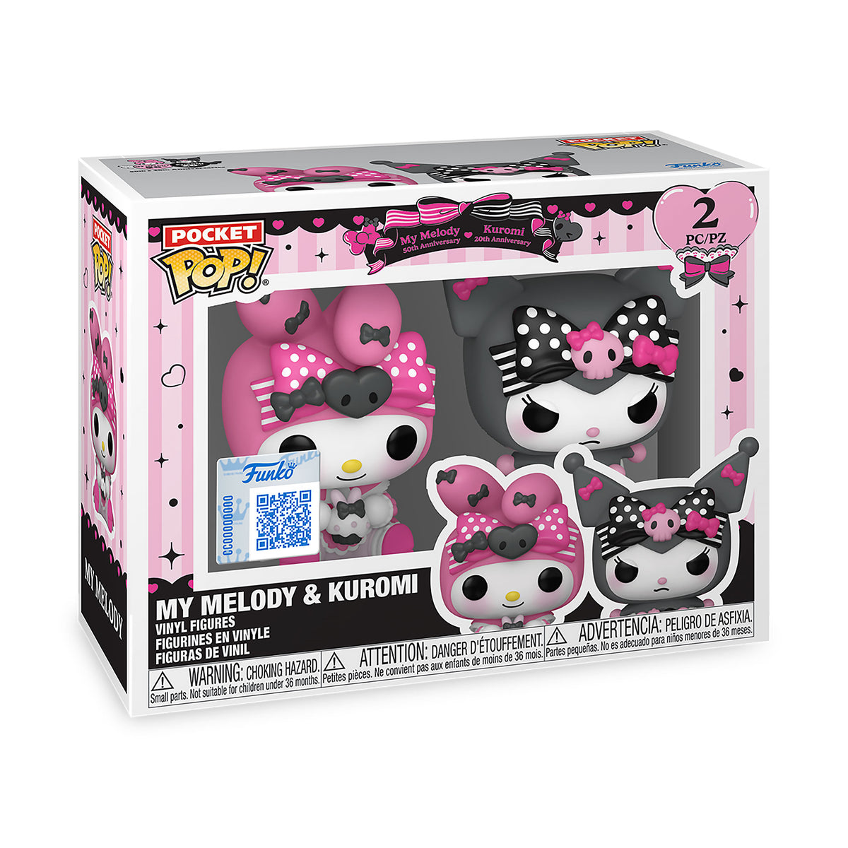 Image produit Sanrio - Kuromi et My Melody Funko Pocket Pop! Lot de 2 figurines