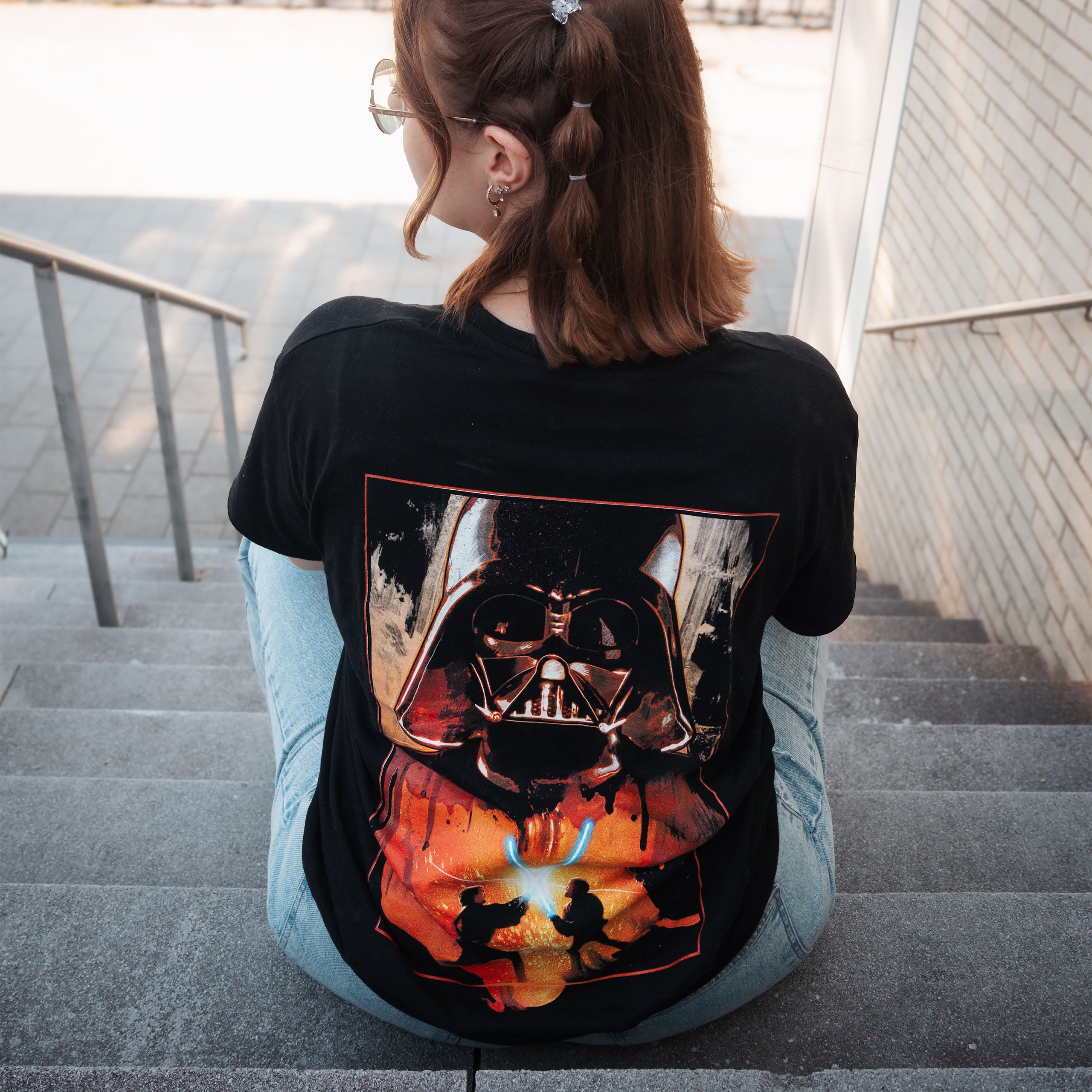 Image produit Star Wars - T-shirt Poster Dark Vador Épisode III Noir