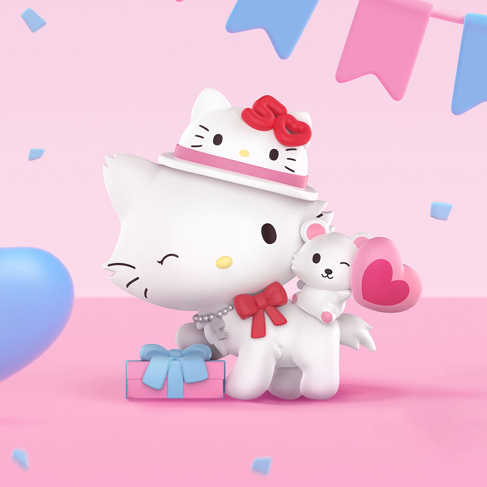 Image produit Sanrio - Personnages Hello Kitty 50e Anniversaire Série POP MART Figurine Mystère