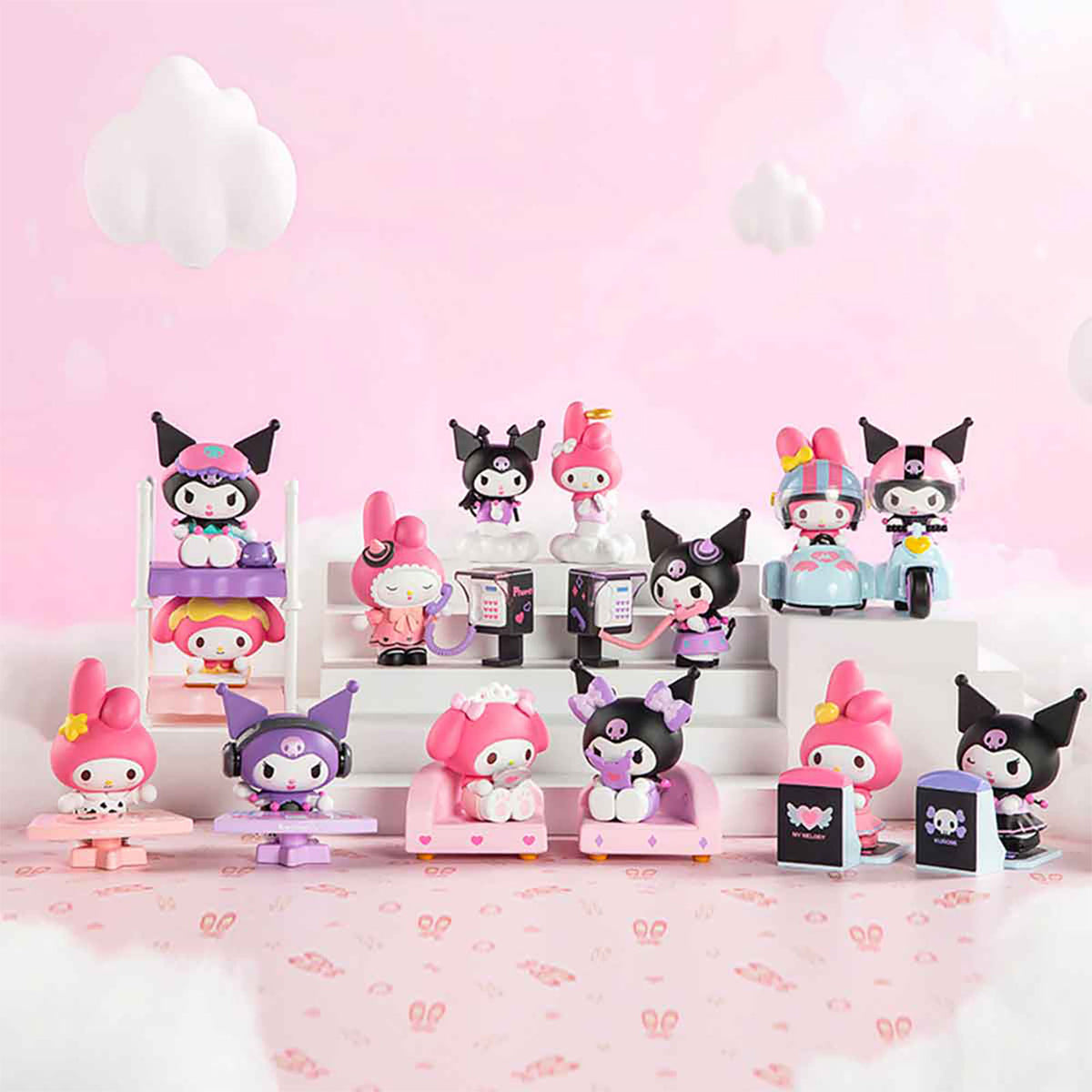 Image produit Sanrio - Personnages Sweet Besties Series POP MART Figurines Mystères Display