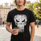 Image produit Punisher - T-shirt noir avec logo Skull Distress