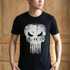 Image produit Punisher - T-shirt noir avec logo Skull Distress
