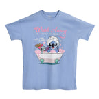 Image produit Stitch Wash Away T-shirt long bleu - Lilo & Stitch