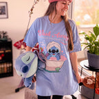Image produit Stitch Wash Away T-shirt long bleu - Lilo & Stitch