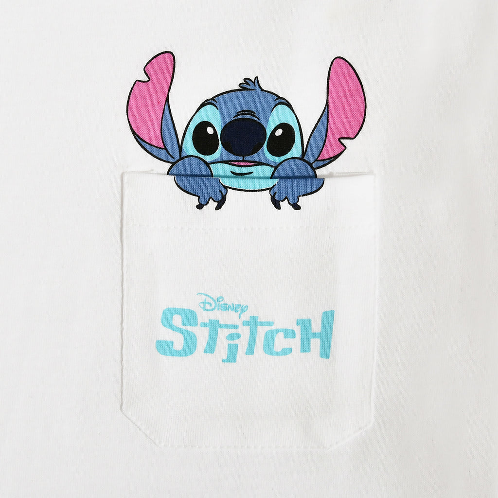Image produit T-shirt de poche Stitch blanc - Lilo & Stitch