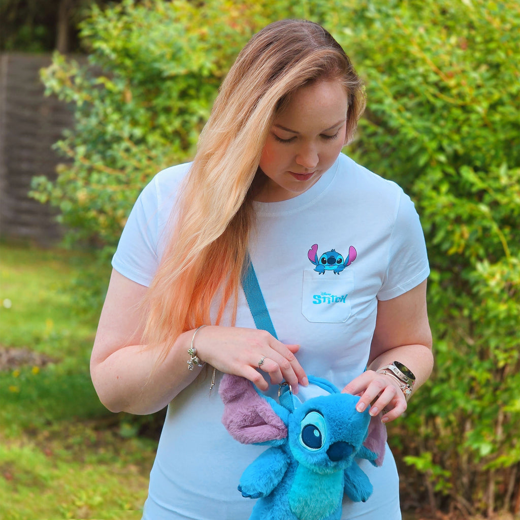 Image produit T-shirt de poche Stitch blanc - Lilo & Stitch