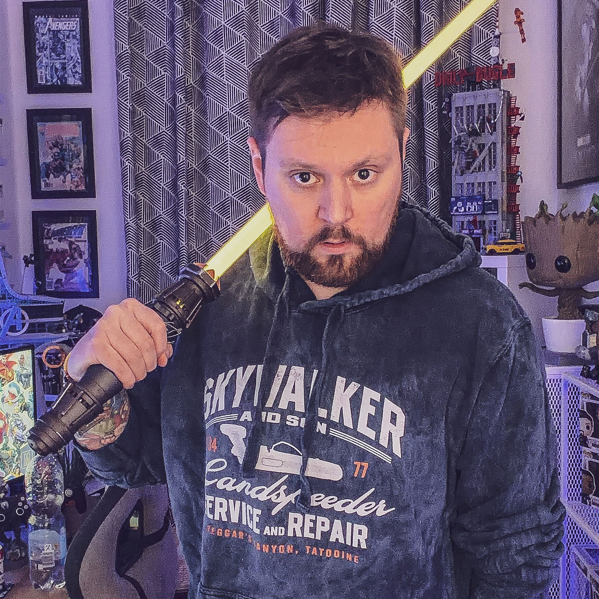 Image produit Star Wars - Sweat à capuche Skywalker bleu