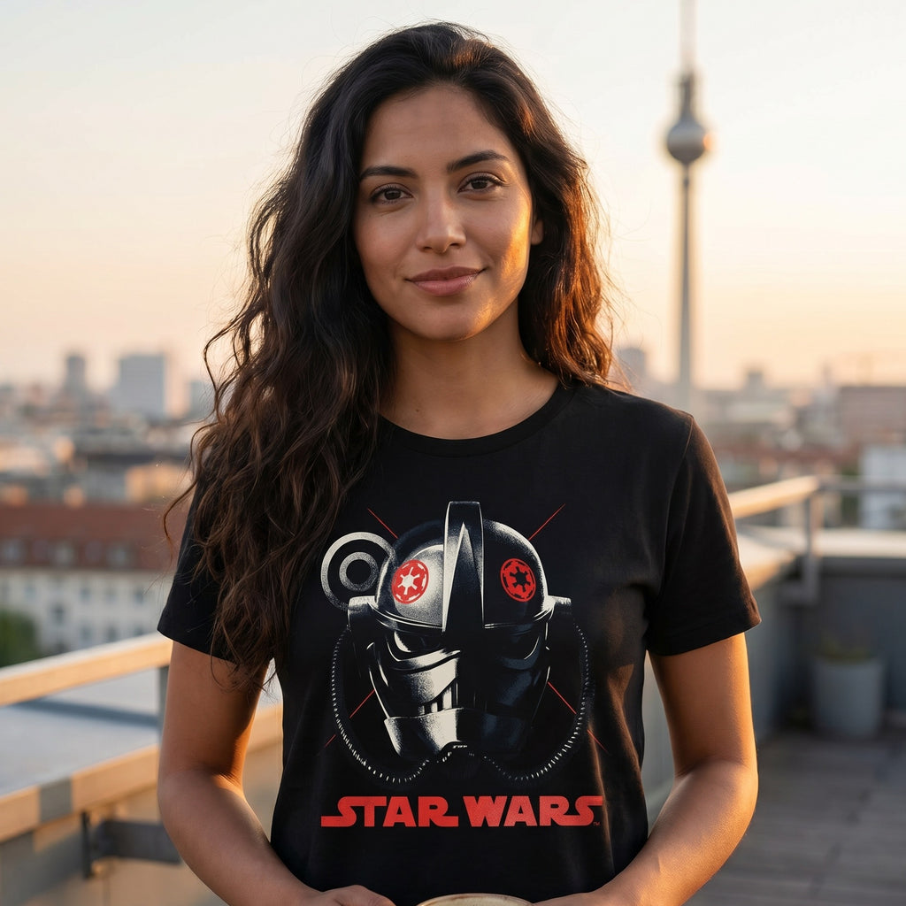 Image produit Star Wars - Andor T-shirt casque TIE Avenger noir