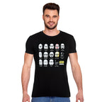 Image produit T-shirt collage de casque Stormtrooper noir - Star Wars