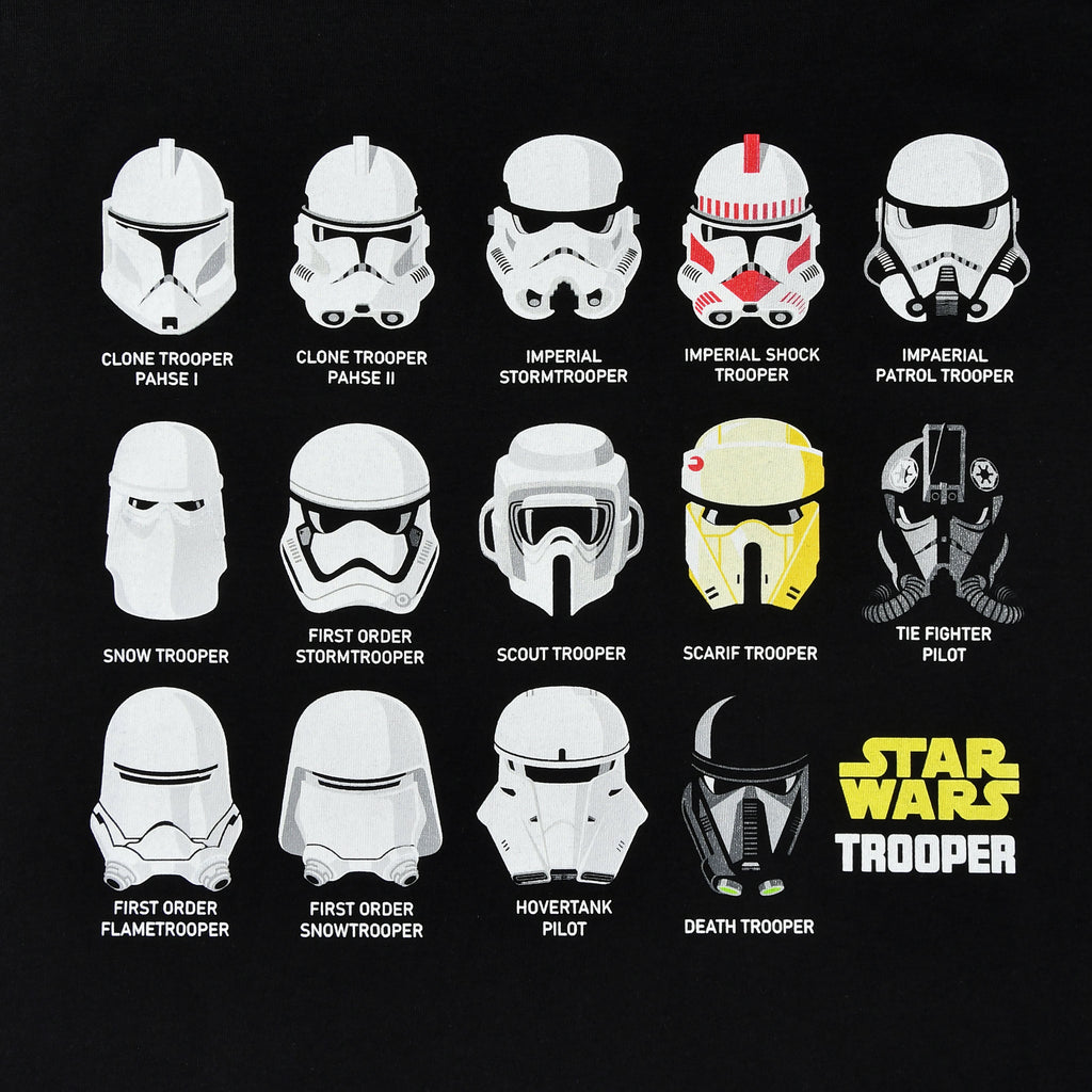 Image produit T-shirt collage de casque Stormtrooper noir - Star Wars