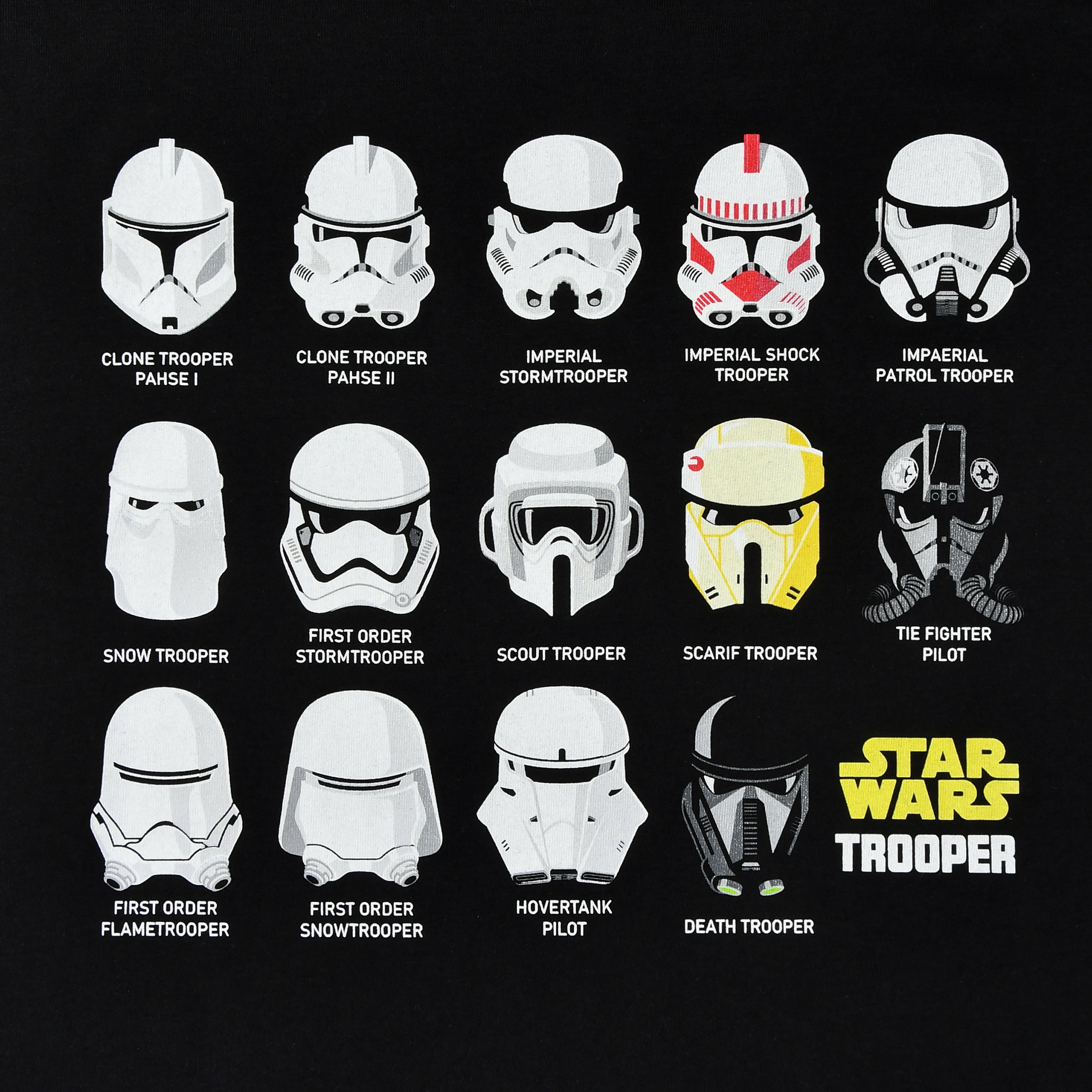 Image produit T-shirt collage de casque Stormtrooper noir - Star Wars