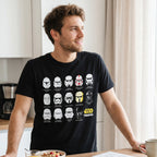 Image produit T-shirt collage de casque Stormtrooper noir - Star Wars